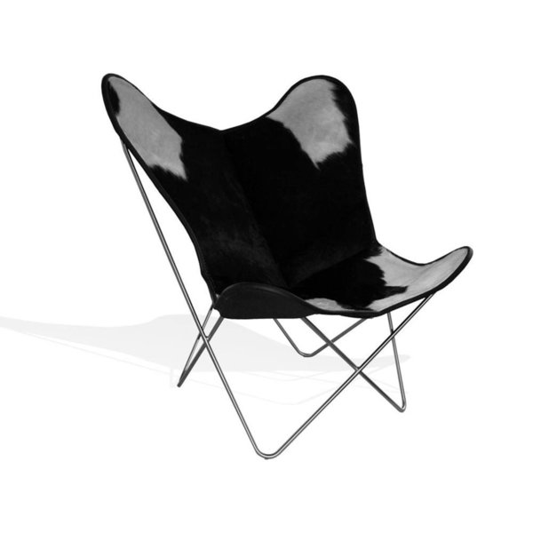 Hardoy Butterfly Chair ORIGINAL cowhide black and white