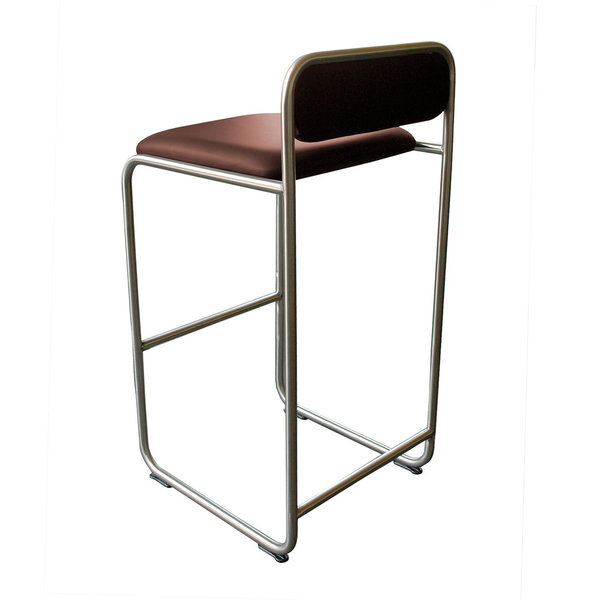 Barstool WB20 leather coffee brown