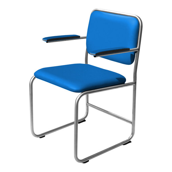 Chair WB2 leather blue