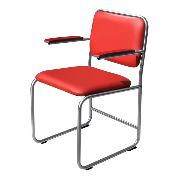 Chair WB2 leather red