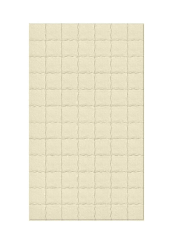 Ivory: Patchwork carpet from creamy white leather