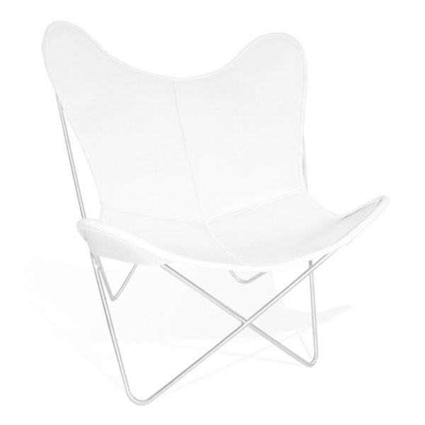 Hardoy Butterfly Chair ORIGINAL leather white