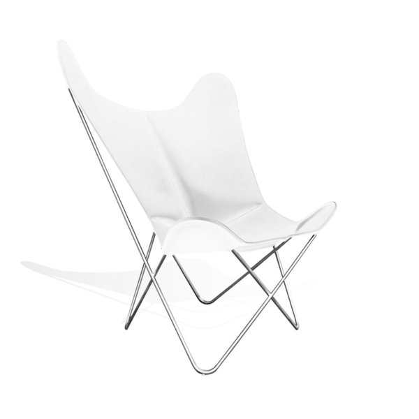 Hardoy Butterfly Chair GRAND COMFORT leather white