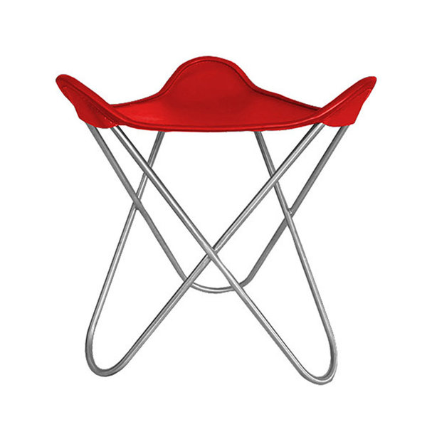 Ottoman für Hardoy Butterfly Chair Leder ferrarirot