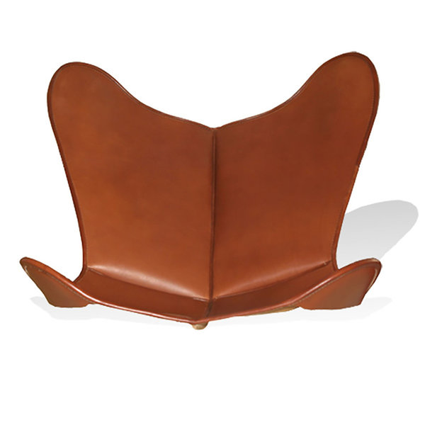 Cover for Hardoy Butterfly Chair leather tobacco brown