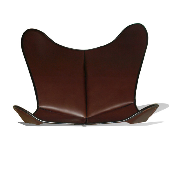 Cover for Hardoy Butterfly Chair leather coffee brown