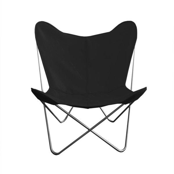 Hardoy Butterfly Chair ORIGINAL Tecfab schwarz mit Ottoman