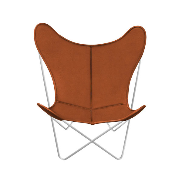 Hardoy Butterfly Chair ORIGINAL+ leather tobacco brown