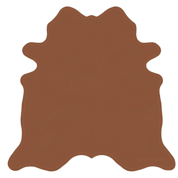 Cinnamon: Brown neck leather cow rug