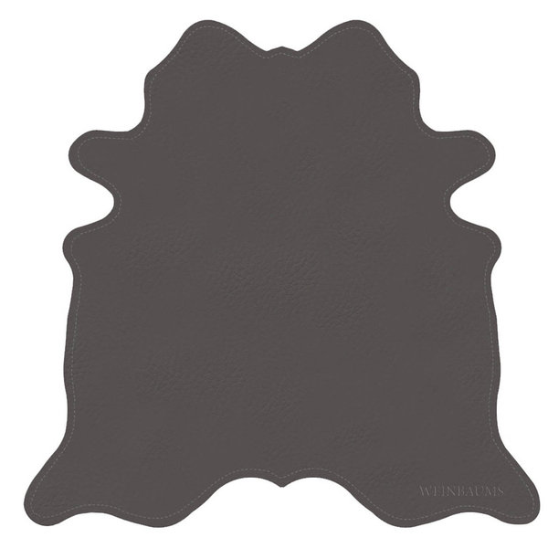 Platinum: Grey neck leather cow rug